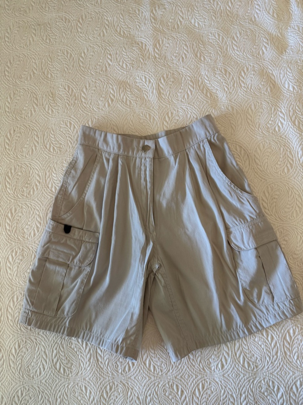 Title Nine Light Khaki Womens Cargo Shorts
